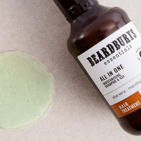 All in one SHAMPOO · CONDITIONER · DUSCHGEL 250ml - BEARDBURYS ESSENTIALS