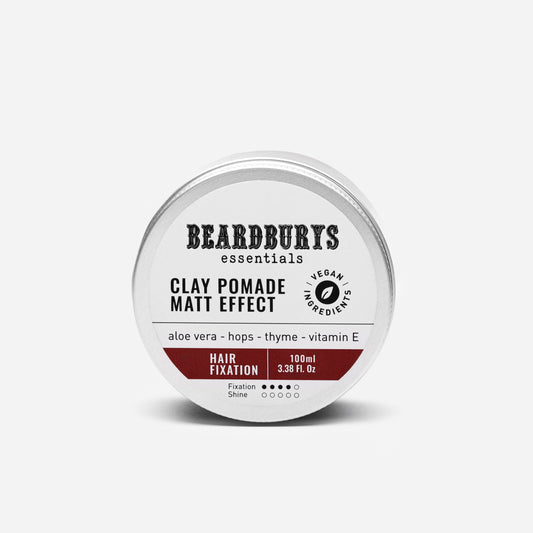 Clay Pomade Matt Effekt 100ml -BEARDBURYS ESSENTIALS