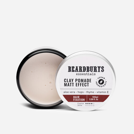 Clay Pomade Matt Effekt 100ml -BEARDBURYS ESSENTIALS